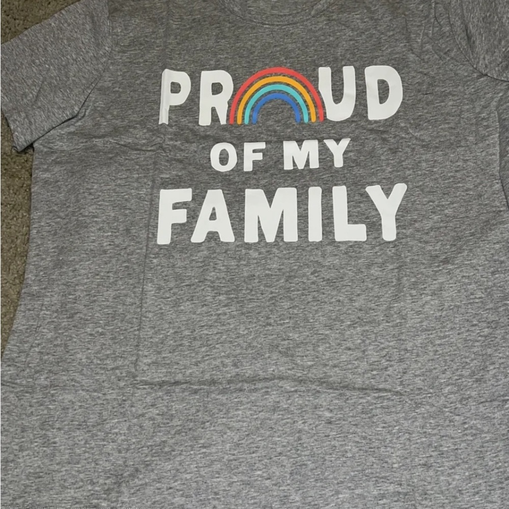 Carter's shirt "Proud of my family " Adult Sealed 100% cotton